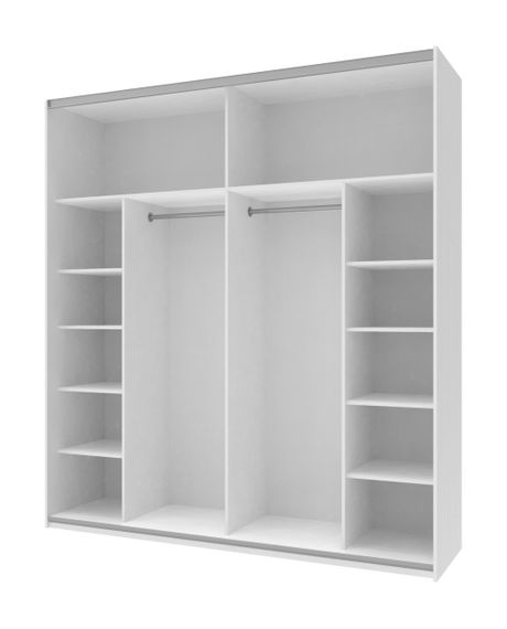 Шкаф купе G-Caiser Doros Белый / Тахо вставка Антрацит 2 ДСП 220х60х240 (42001009) | Зображення 1