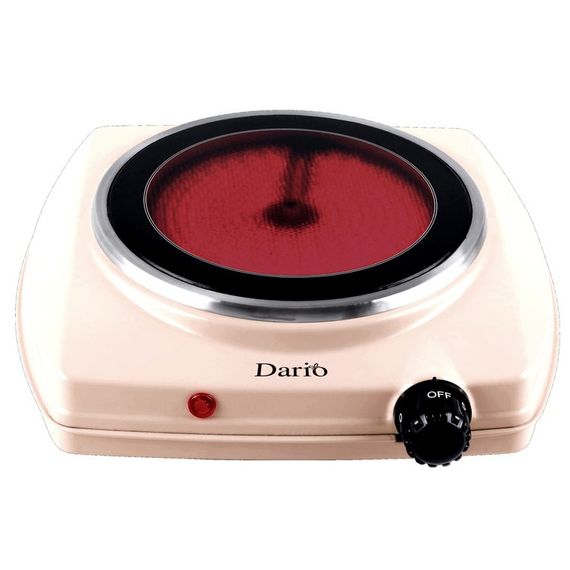 Маленькие электрические плиты DARIO DHP121B 1200 Вт, Кухонная плита электро для кухни GV-87 | Зображення 5