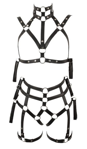 Збруя з фіксацією рук до тіла Bad Kitty чорна Bondage Set L/XL | Зображення 6