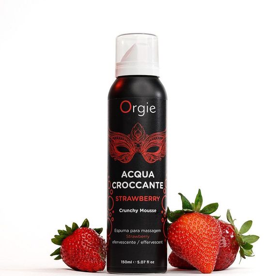 Масажна пінка Orgie – Acqua Croccante Strawberry (150 мл), ефект бульбашок, що лопаються Sex Aura | Зображення 3