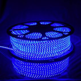 Гирлянда дюралайт светодиодная 220V 4.4W BLUE IP44 1m (BY-007)