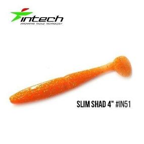 Силиконовая приманка, Съедобный силикон Intech Интеч Slim Shad 4 "5 шт IN51