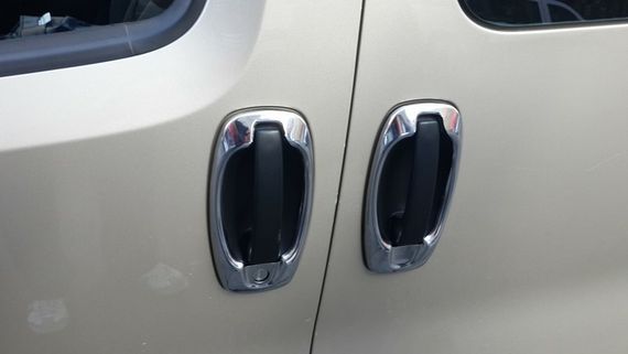 Окантовка дверної ручки (4 шт, нерж) Carmos - Турецька сталь для Peugeot Bipper 2008-2024 рр | Зображення 4