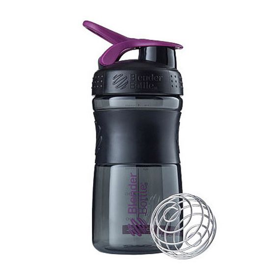 Шейкер спортивний (пляшка) BlenderBottle SportMixer 20oz/590ml Black/Plum (Original)