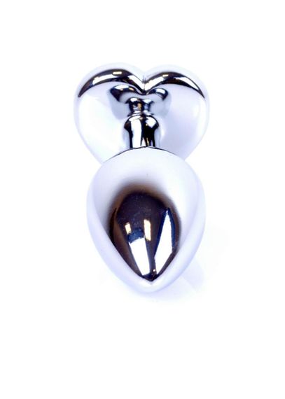 Анальна пробка - Jewellery Silver Heart Plug Black Sex Aura | Зображення 3