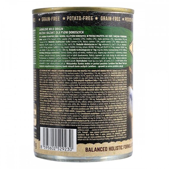 Корм вологий Carnilove Dog k консерви для собак з качкою та фазаном 400 г | Зображення 2