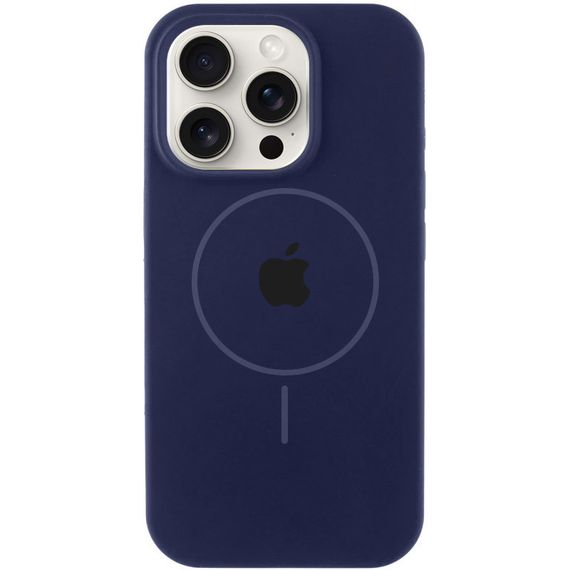 Чохол Silicone Case Full Protective (AA) with MagSafe для Apple iPhone 16 Pro Max (6.9") Темно-синій / Midnight blue