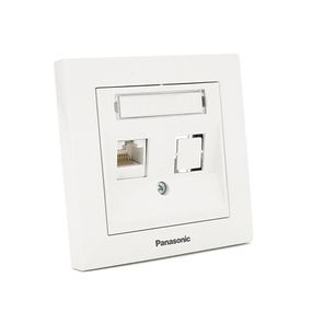 Розетка Panasonic Karre Plus 55 компьютерная RJ45 CAT6e,белая