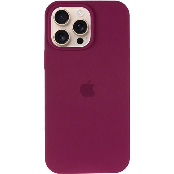 Чохол Silicone Case Full Protective (AA) для Apple iPhone 16 Pro Max (6.9") Бордовий / Maroon | Зображення 1