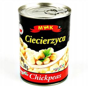 Нут (бобы) консервированные стерилизованные MK, 400г в ж/б, Польша