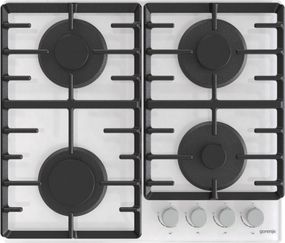 Варильна поверхня Gorenje GT642AXW /газ на склі/ електрозапалювання/газконтроль/чавунна решітка/біла (GT642AXW)