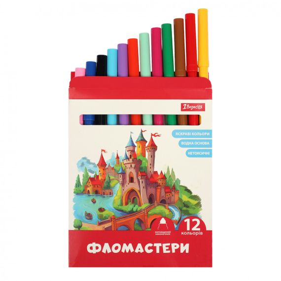 Набір фломастерів 1 Вересня Classic 650593 12 кольорів | Зображення 1