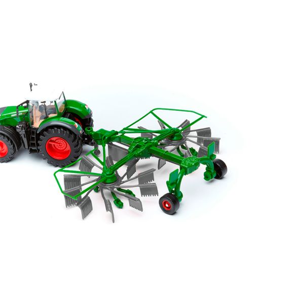 Машинка модель Трактор Fendt 1050 Vario c роторними валковими граблями 10cm | Зображення 2