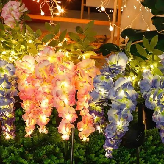 Вулична декоративна сонячна лампа з датчиком руху, водонепроникна, 2шт  70 см | Зображення 2