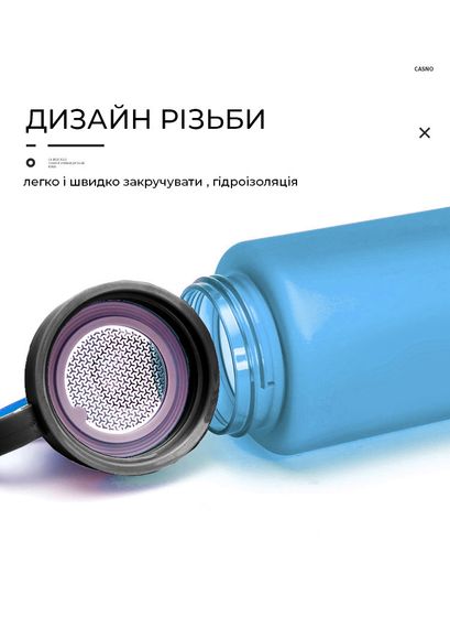 Пляшка для води CASNO 1500 мл KXN-1237 Синя | Зображення 5