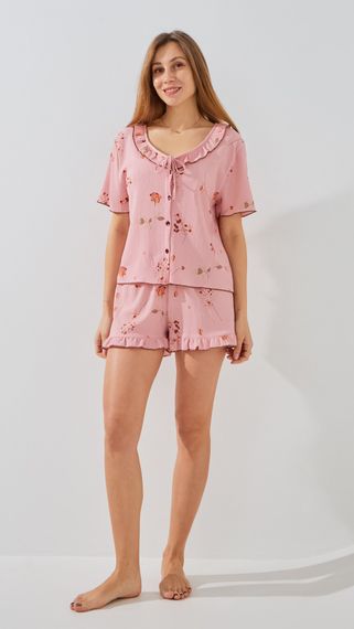 Піжама жіноча Siyahinci 20125 M Пудровий shop (2000999517938)