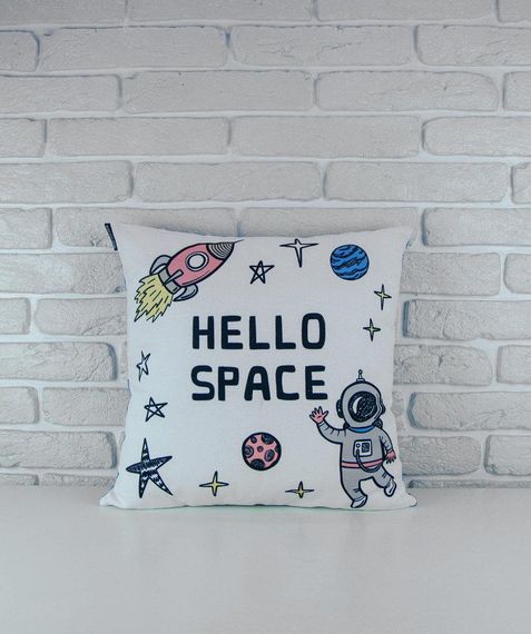 Подушка диванная с бархата Hello space 45x45 см (45BP_DUN004)