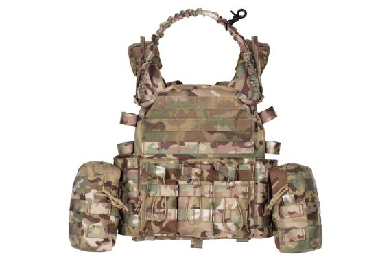 Плитоноска 2E Tactical , Тип 1, з кишенями для бічного захисту і підсумками, Молле, камуфляж (2E-MILPLACARR1-MC) | Зображення 7