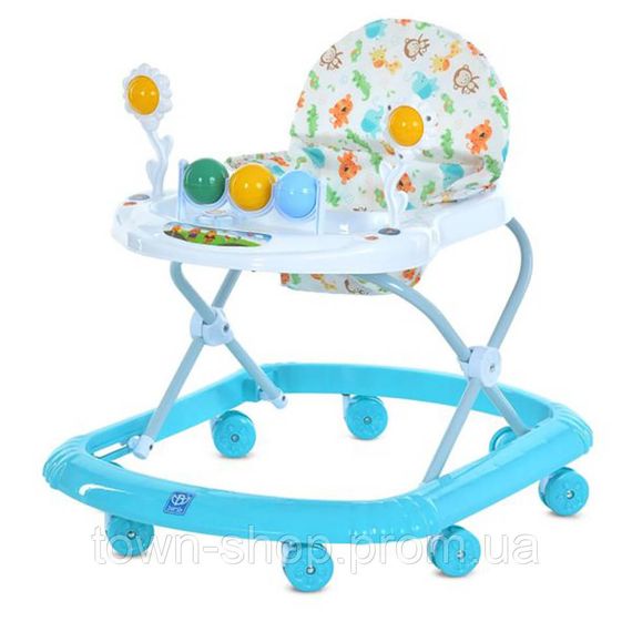 Детские Ходунки M 5033-1(Turquoise) с музыкой, колеса 8 шт