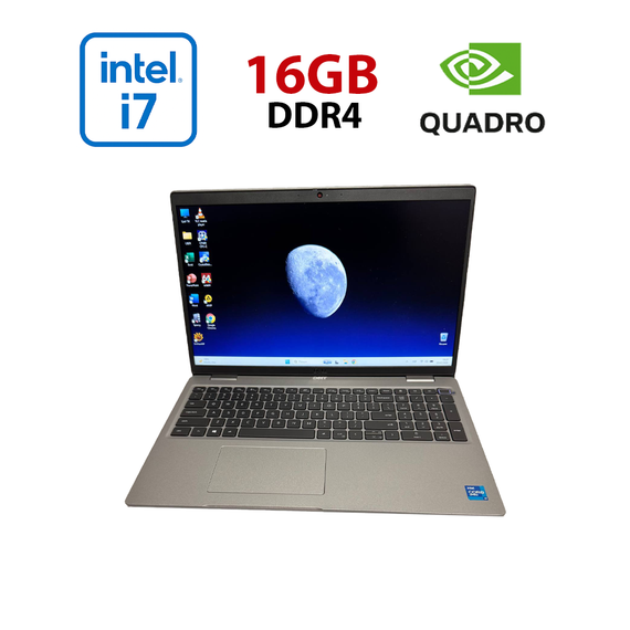Ноутбук Dell Precision 3560 / 15.6" (1366x768) TN / Intel Core i7-1185G7 (4 (8) ядра по 1.2 - 4.8 GHz) / 16 GB DDR4 / 256 GB SSD / nVidia Quadro T500, 2 GB GDDR6, 64-bit / WebCam б/у