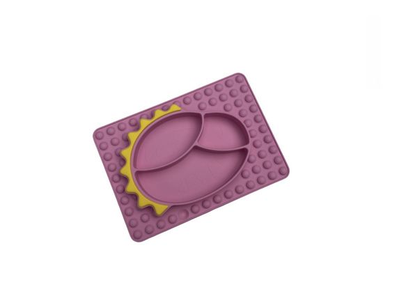 Дитячий силіконовий набір посуду для годування Дракоша (рожевий) 7 предметів | Зображення 5