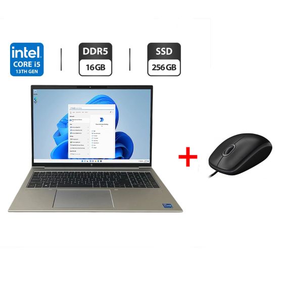 Ультрабук HP EliteBook 860 G10 / 16" (1920x1200) IPS / Intel Core i5-1345U (10 (12) ядер по 3.5 - 4.7 GHz) / 16 GB DDR5 / 256 GB SSD M.2 / Intel Iris Xe Graphics / WebCam / Fingerprint б/в + Подарунок Дротова миша / USB