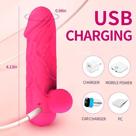 Реалистичный смарт мини-вибратор для клитора Love Spouse фуксия –  Смарт вибраторы | Зображення 5