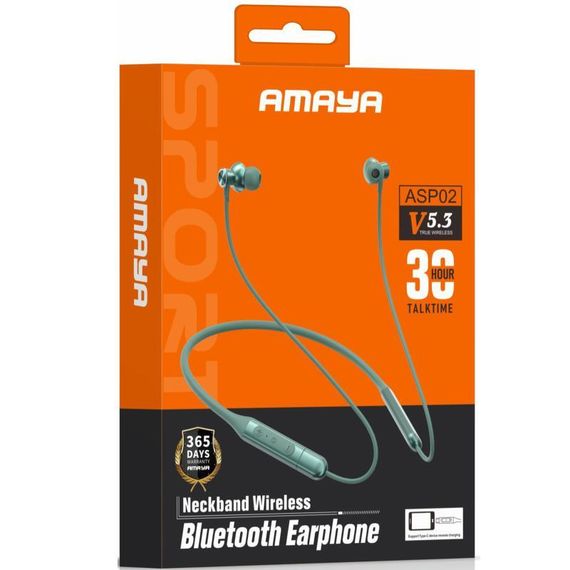 Bluetooth Навушники Amaya ASP02 Sports headphones Black | Зображення 1