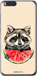Чохол на Xiaomi Mi Note 3 Єнотик з кавуном "4605u-978-2448"