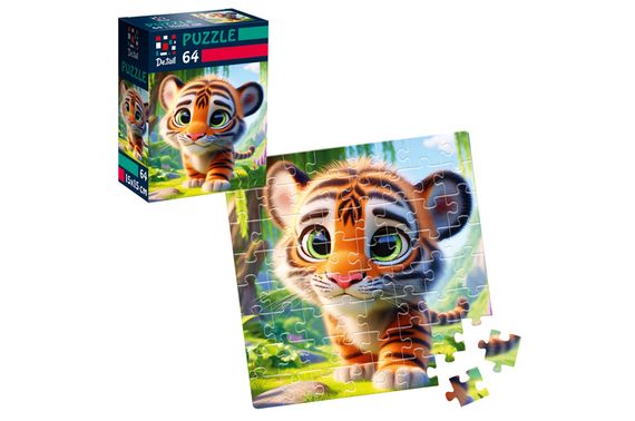 Пазли De.tail. Миле тигреня. 64 деталі DT1234-15 (укр) Vladi Toys