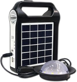 Ліхтар EP-035 з Power Bank та радіо, сонячна панель 9V 3W, XPRO (MER-15362_407)