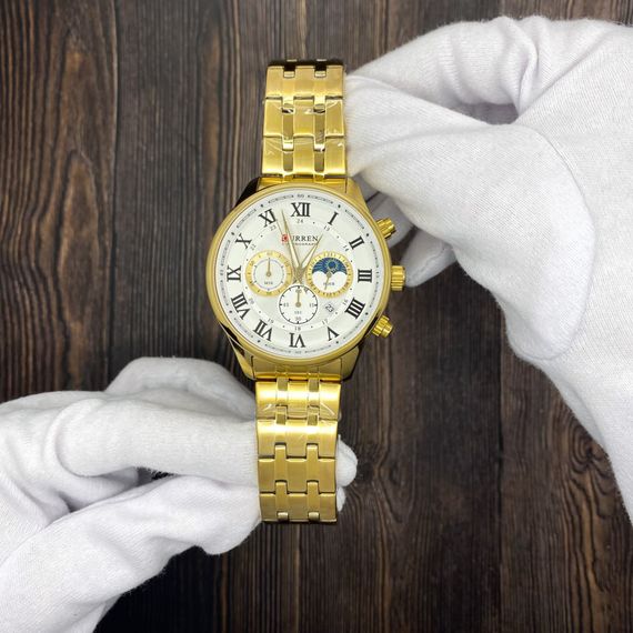 Чоловічий годинник Curren 8427 Gold-White | Зображення 1