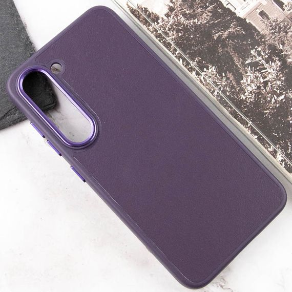 Шкіряний чохол Bonbon Leather Metal Style для Samsung Galaxy S23 Фіолетовий / Dark Purple | Зображення 3