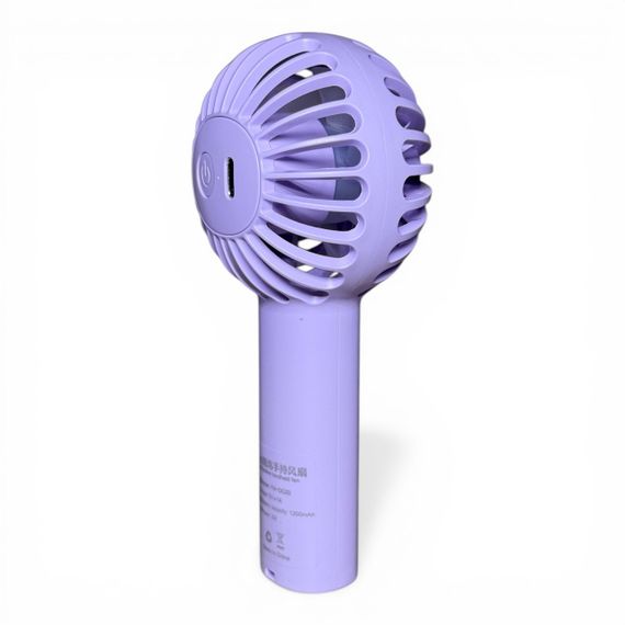 Вентилятор ручной YW-DC03 аккумуляторный 3W, Type-C, 3 режима скорости - Purple | Зображення 3