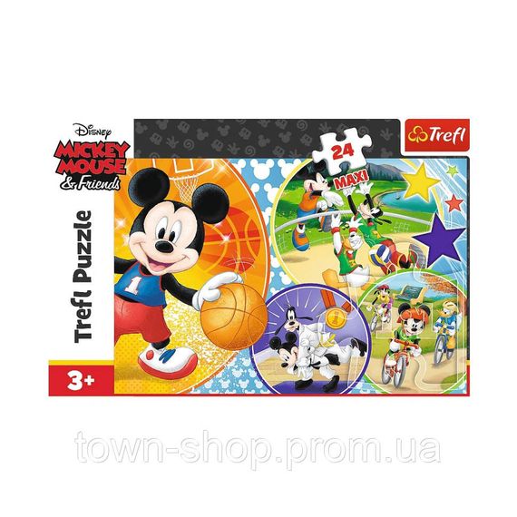 Детские пазлы МАХІ Disney "Время для спорта" Trefl 14291 24 элемента | Зображення 1