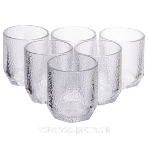 Набор стеклянных стаканов 6 (шт) 250 (мл) для лимонадов, сока, воды, коктейлей HP-19-LJB-2