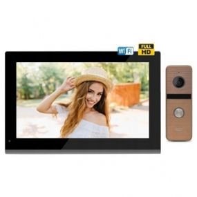 Комплект домофона CoVi Security TAB FHD Wi-Fi Black  панель Iron FHD Bronze