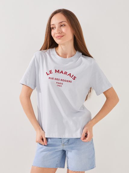Футболка з принтом жіноча GENUA G01137-0056 S Блакитний shop (2000999607110)