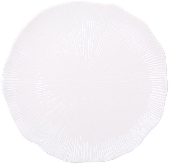 Тарілки обідні White City Star Ø22см, набір 4 порцелянові тарілки