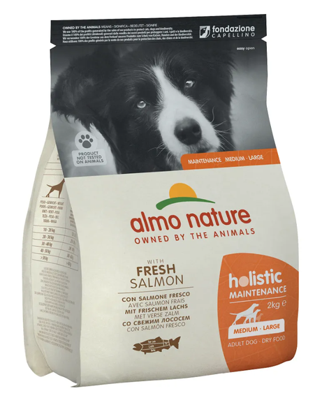 Сухой корм для взрослых собак средних и крупных пород Almo Nature (Альмо Натюр) Holistic с лососем 2 кг