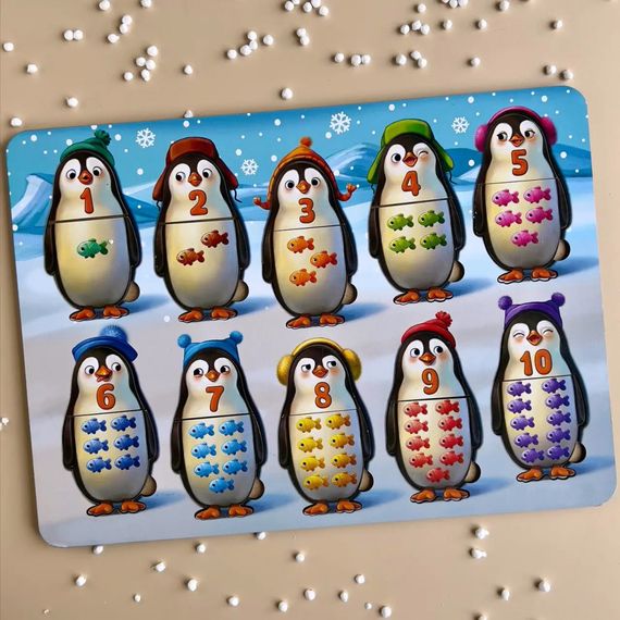 Дерев'яний пазл-вкладиш "Пінгвінчики" Ubumblebees (ПСД164) PSD164 рахунок | Зображення 7