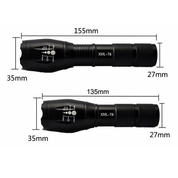 Хороший ліхтарик BL-1831 T6 Police Zoom, Сильний ліхтарик, Ліхтарик поліс, VD-432 Водонепроникний ліхтар | Зображення 4