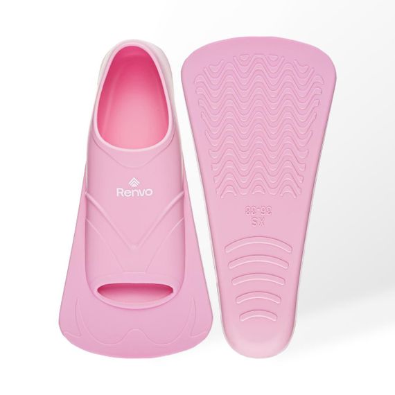 Короткие ласты для тренировки в бассейне Renvo Bustelo с закрытой пяткой Розовый 34-36 (SF110-05 34-36)