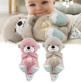 Дихаюча плюшева іграшка видра зі світлом та звуком