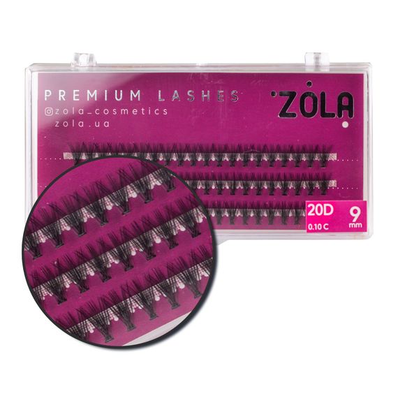 Вії-пучки ZOLA 20D 9 mm