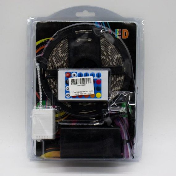 Светодиодная Led лента 5 м, 5050 RGB с блоком и пультом управления / Многоцветная лента для подсветки комнаты | Зображення 6