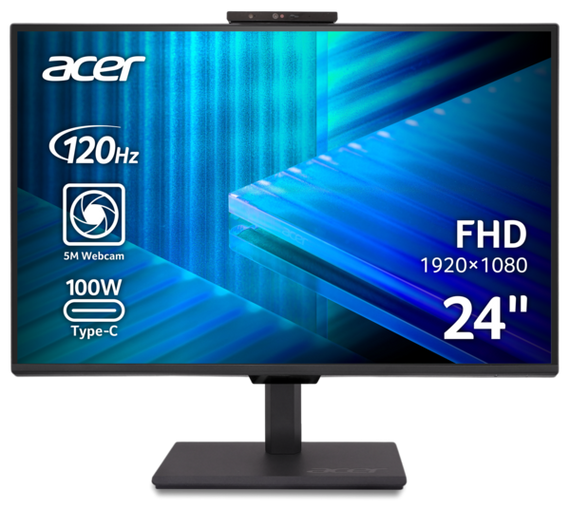 Монiтор 23.8" Acer B248YGbemiqprcuzx (UM.QB8EE.G01) Black