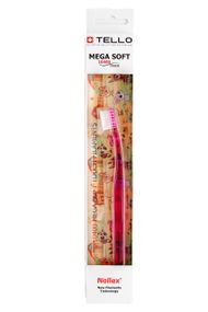Дитяча зубна щітка Tello Kids 10400 Mega Soft White (від 0 до 5 років), рожева