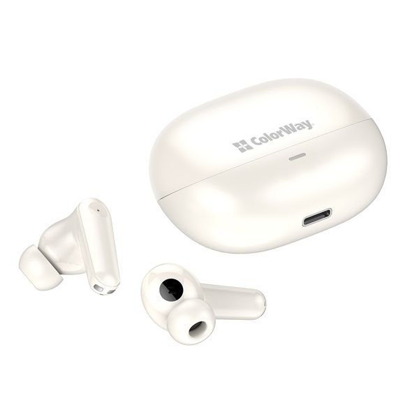 Навушники ColorWay Slim TWS-1 Earbuds Long Life Beige (CW-TWS1BE) | Зображення 8