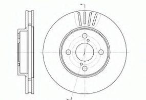 Диск гальмівний TOYOTA, передн., вент. (вир-во REMSA) REMSA 674210 на TOYOTA PRIUS седан (NHW11_)
